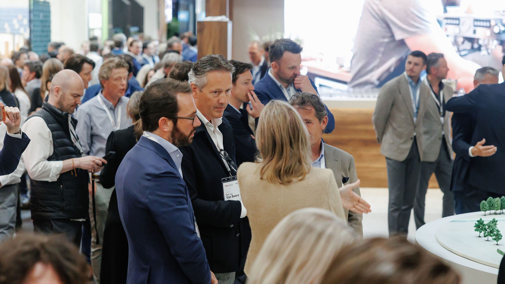 The Liven World floor at Provada 2026, RAI Amsterdam, crowded with visitors around the scale model